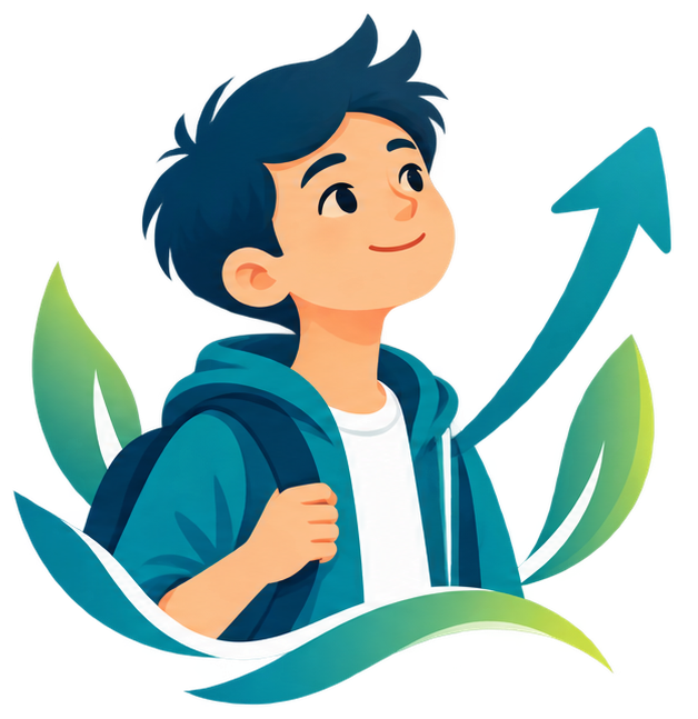 Adolescent growth and healthcare illustration